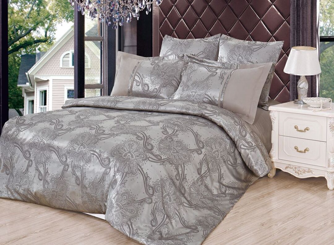 КПБ евро сатин-жаккард Satin Jacquard SG Клео <SG-092>