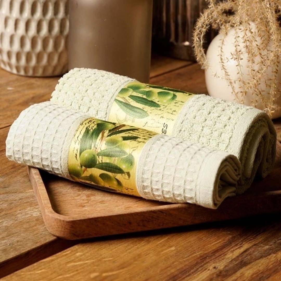 Полотенце вафельное Olive Сафия Хоум, 3202 салатовый 