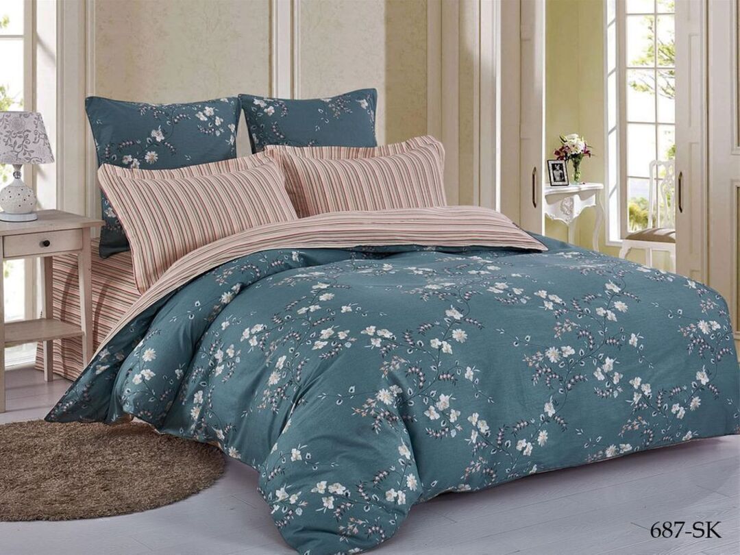 КПБ 1,5сп сатин в коробке (нав 70*70) Satin de Luxe SK Клео <687-SK Скидка>