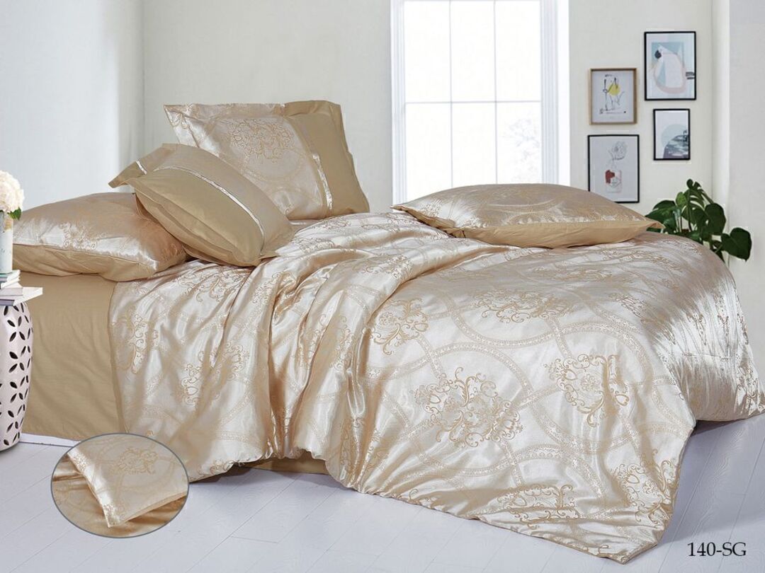 КПБ евро сатин-жаккард Satin Jacquard SG Клео <SG-140>