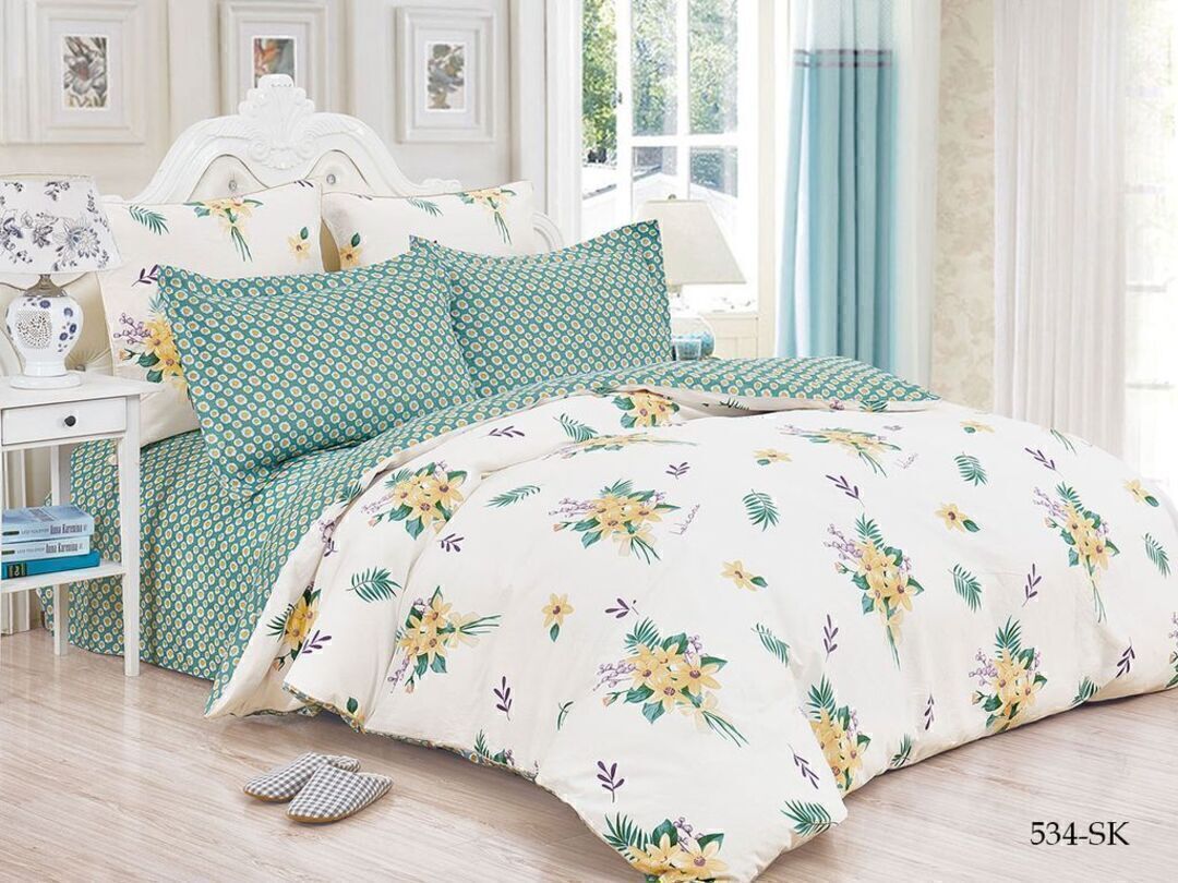 КПБ евро сатин в коробке Satin de Luxe SK Клео <534-SK>