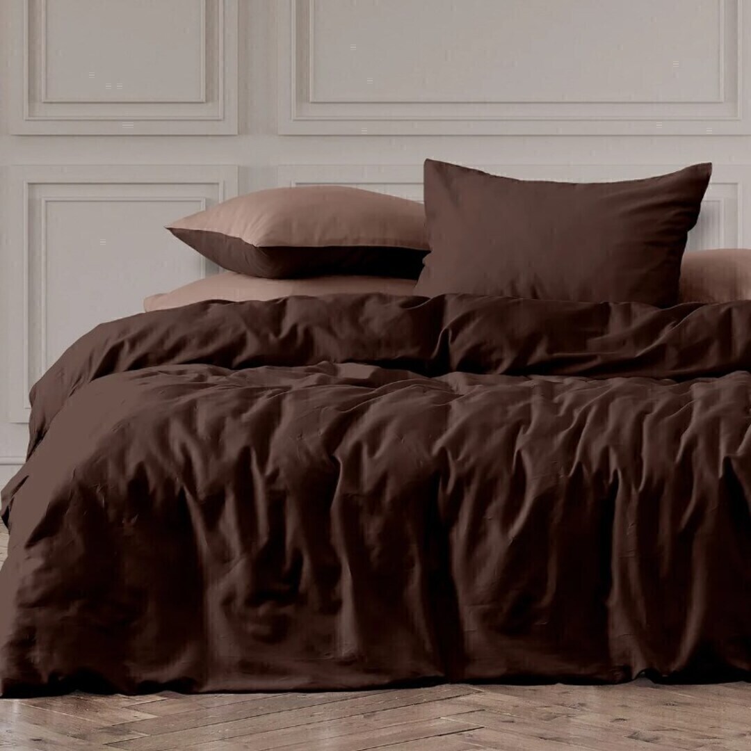 КПБ 2сп перкаль Унисон <86402-11/86028-11 Cappuccino  Unicolor>