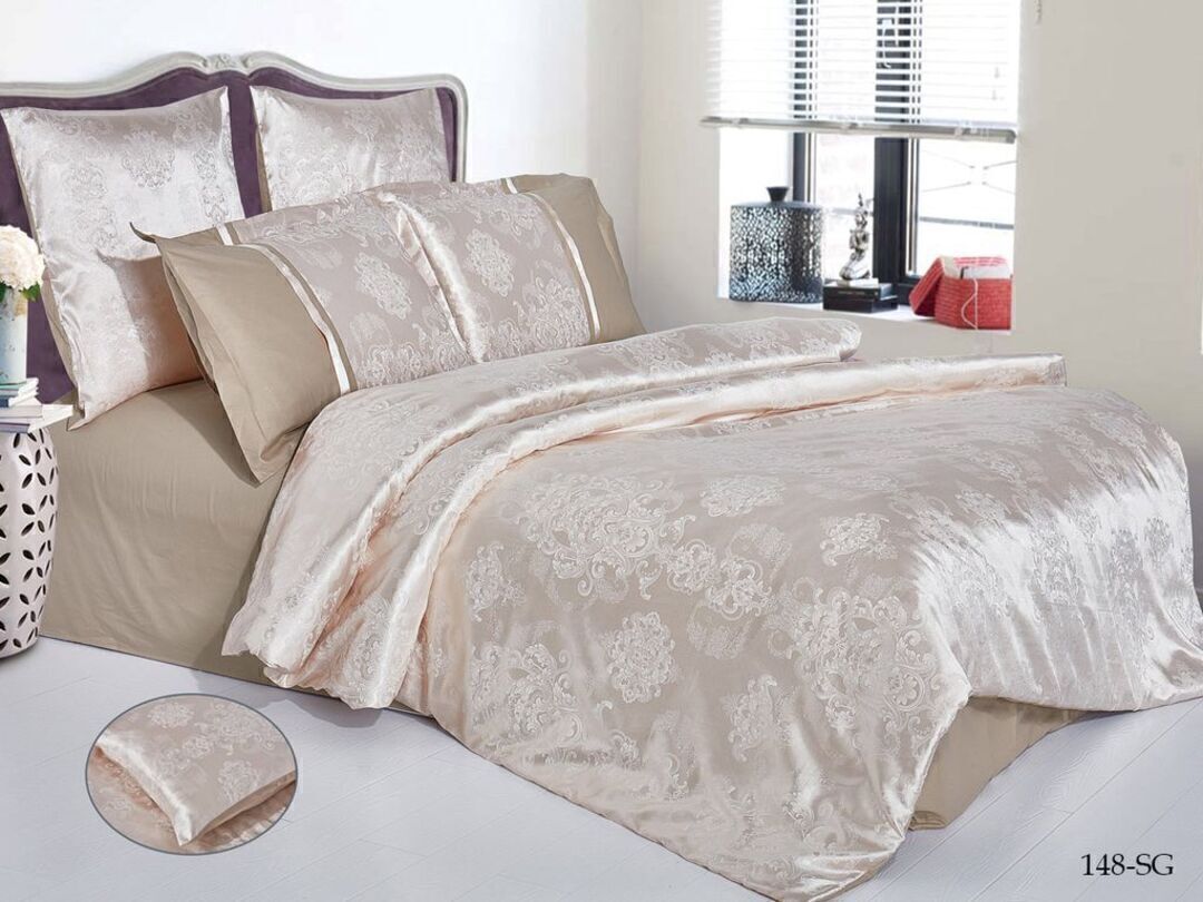 КПБ евро сатин-жаккард Satin Jacquard SG Клео <SG-148>