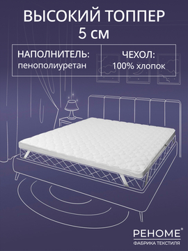 Матрас пенополиуретан в хлопке 5см Реноме