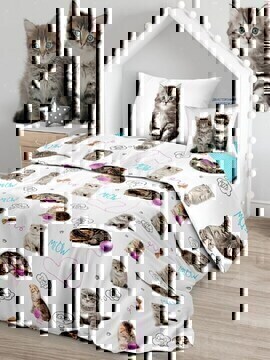 КПБ детский 1,5сп поплин Juno <704646 Grey kittens>