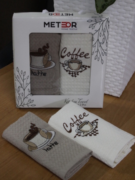 Набор салфеток вафельных 40*60-2шт() Meteor<8387 Lux Coffee,  2 предмета 40*60>